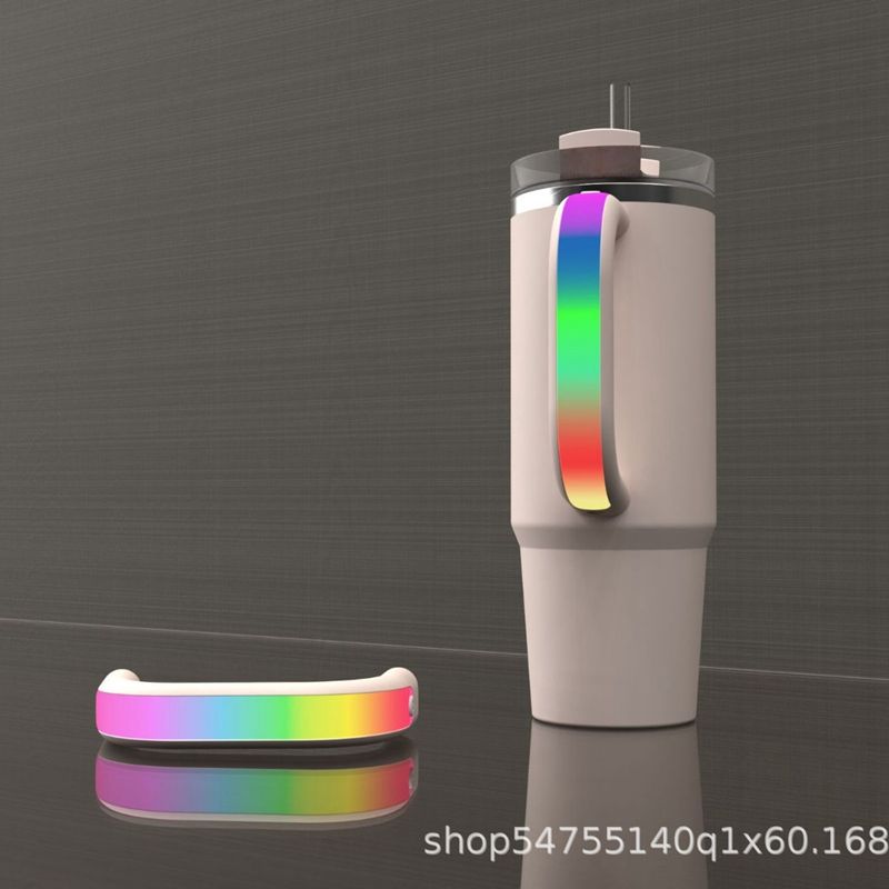 Luminous Stanley water cup colorful handle, creative and interesting multi-color handle