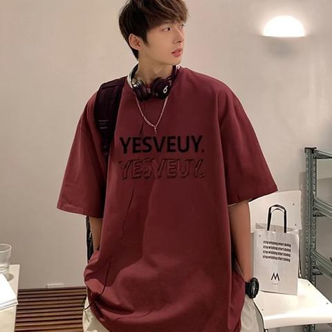 B534 Men's Summer Retro Fashion Half Sleeve Short Sleeve Loose Crewneck T-Shirt