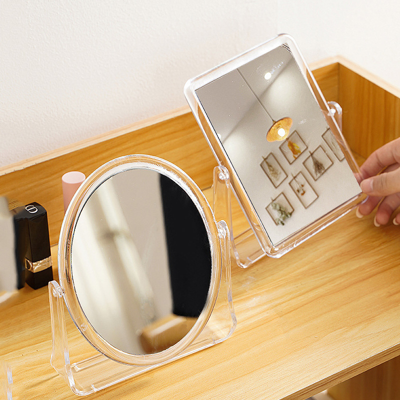 3335 Acrylic Magnifying Makeup Mirror,1x/3x Magnification Double Sided 360 Degree Swivel Table Top Bathroom Shaving Vanity Mirror Stand