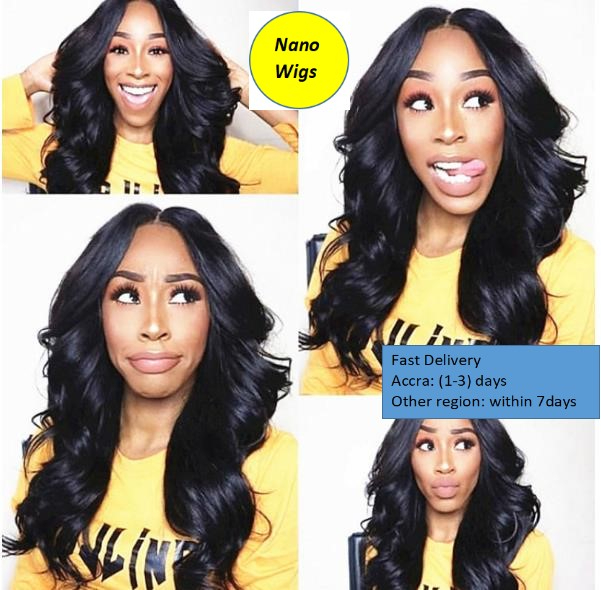 NANO Wigs Long Synthetic Ladies Wigs Body Wave wigs  Big Curl For Women Black 1Pcs/Box