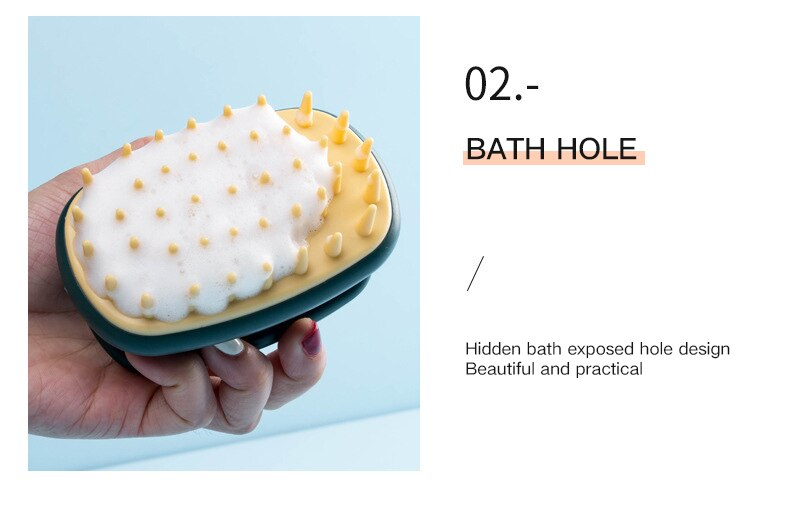 B0016 Silicone Hair Washing Brush Massage Brush Adult Hair Washing Tool Shampoo Comb Head Brush Scalp Scratcher Shampoo Brush