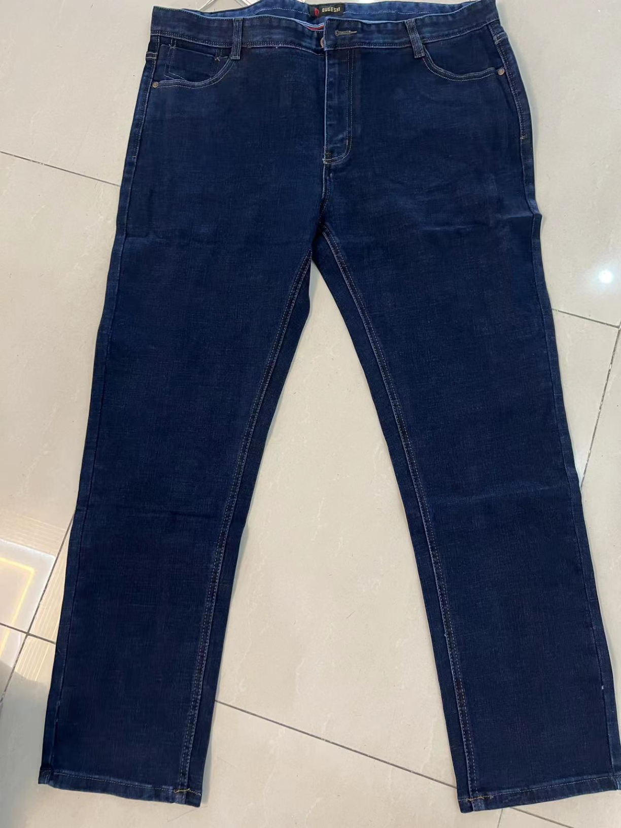 Summer micro elastic cotton thin solid color mid-waist casual jeans  pants