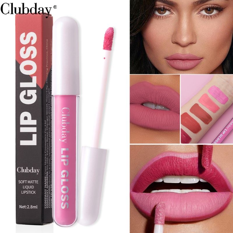 Lipstick Clubday matte velvet easy to color lip gloss long-lasting waterproof non fading lip bare color matte lipstick makeup CRRSHOP free shipping beauty care Lip Gloss