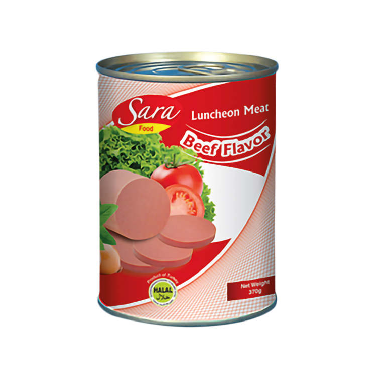 Sara Food Luncheon Meat: Beef Flavor Round Can-370g