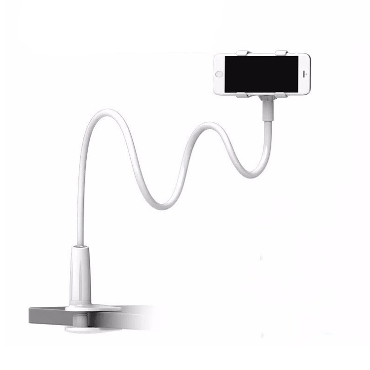 Cell Phone Holder Bed, Aluminum Alloy Adjustable Desktop Lazy Bracket, Universal Mobile Phone Clip Stand, Flexible Long Arm Rotating Mount for Bed, Office, Kitchen, iPhone, pad, Watching Movies