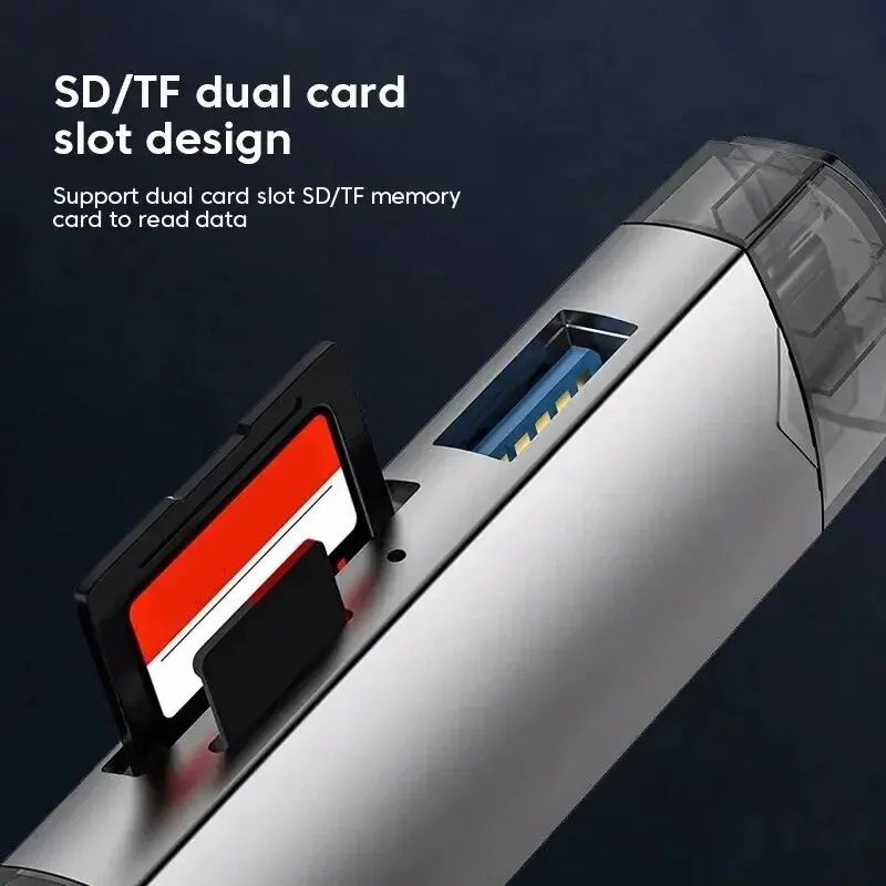 6 In 1 Multifunction USB 3.0 Card Reader U Disk TYPE-C/Usb/Tf/Sd Flash Drive Memory Card for Adapter Phone Laptop Compute
