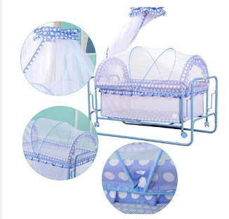 Baby Crib/Cot Bedding & Net - Blue