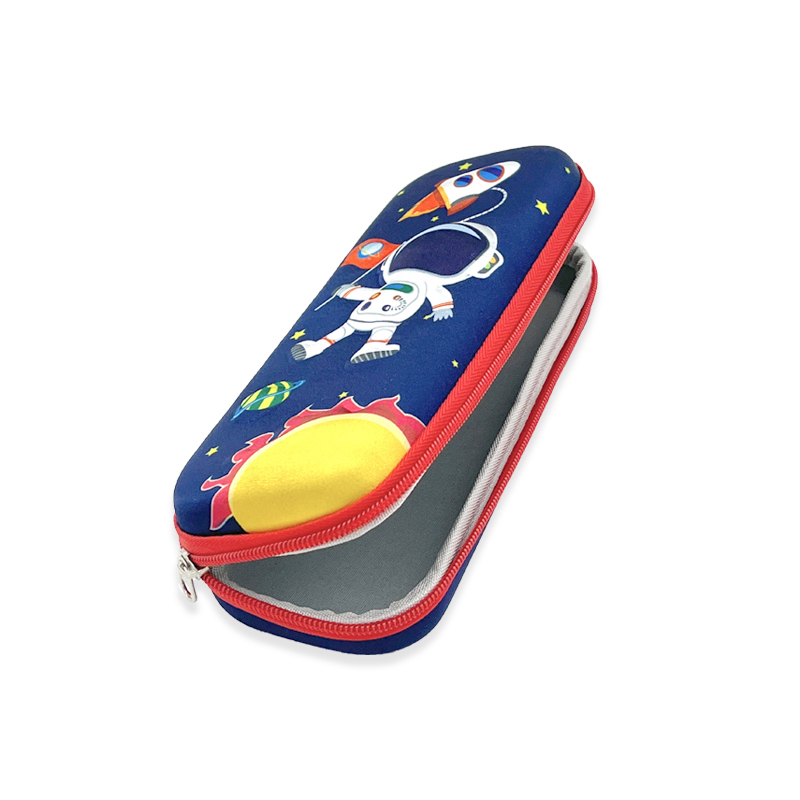 3D Embossed Pencil Box for Kids, Teens, Pencil Case for Boys, Astronaut, Spaceship, Anti-Shock, Multi Compartments, Large Capacity, School Supply, Stationery