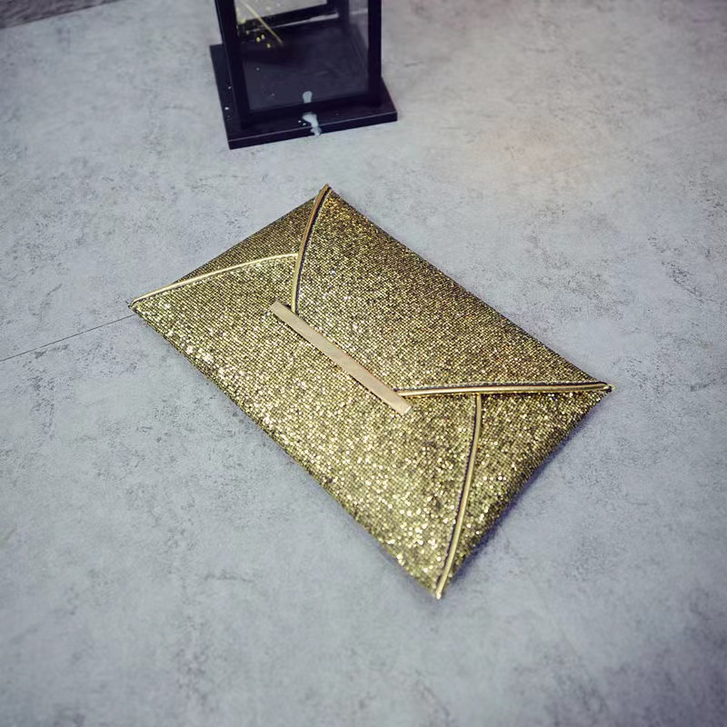 Women's Clutch Bags Fashion bright diamond Square Bag Green