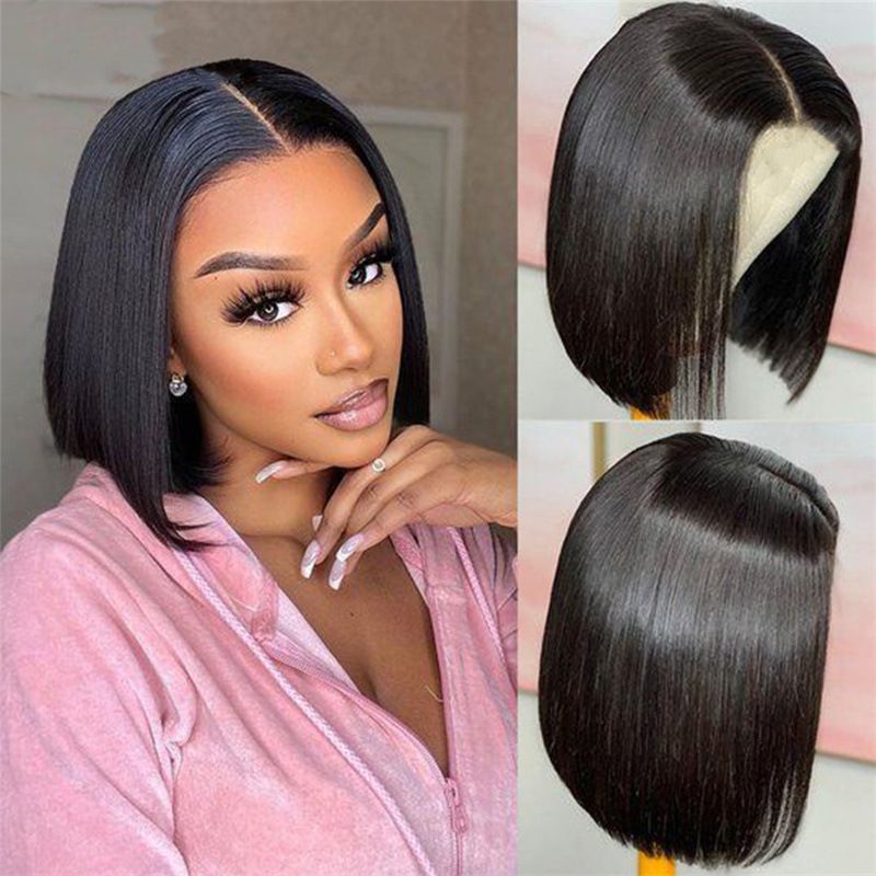 Europe and the United States wig women in the split bangs short hair high temperature silk mechanism bobs