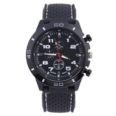 Popular fashion sports men's watch, car line strap, silicone student watch
