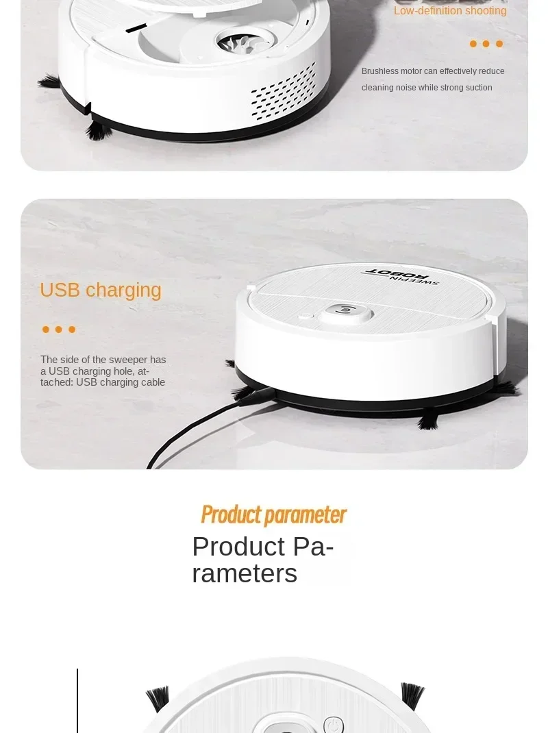 Three In One New Robot Cleaner Sweeping Suction Mopping Cleaning Machine Home Appliance Kitchen Robots Electric Mops