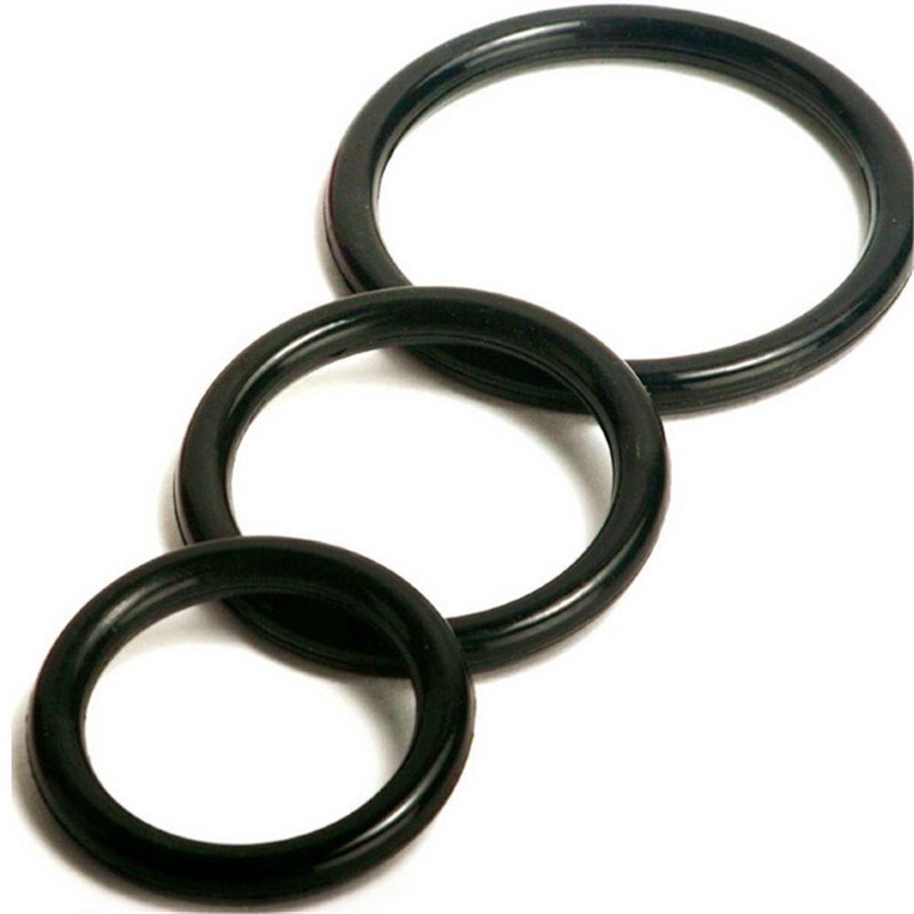 SILICONE ELASTIC PENIS DICK RING FOR MEN - 3 DIFFERENT SIZES 