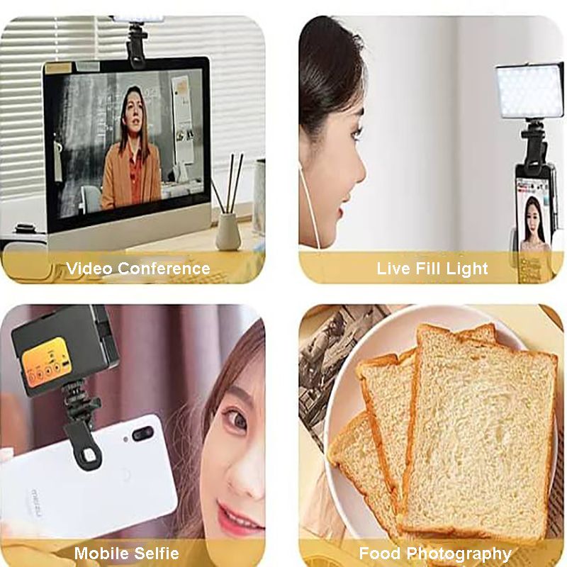 RGB LED Video Lights with clip Photography Selfie- Camera flashlights photo