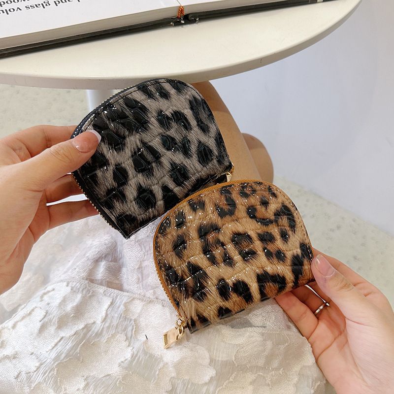 New urban simple fashion card bag women's multi-card card holder women's leopard print purse 090-2147