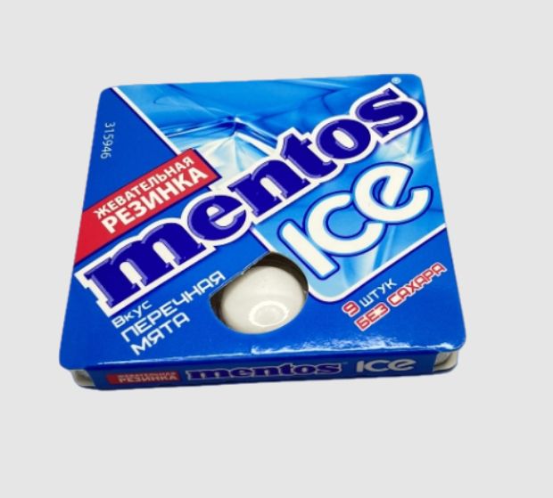 MENTOS ICE CHERRY MINT GUM 8PCS ORANGE MINT, BLUE PEPPERMINT, GREEN SPEARMINT 1.43g
