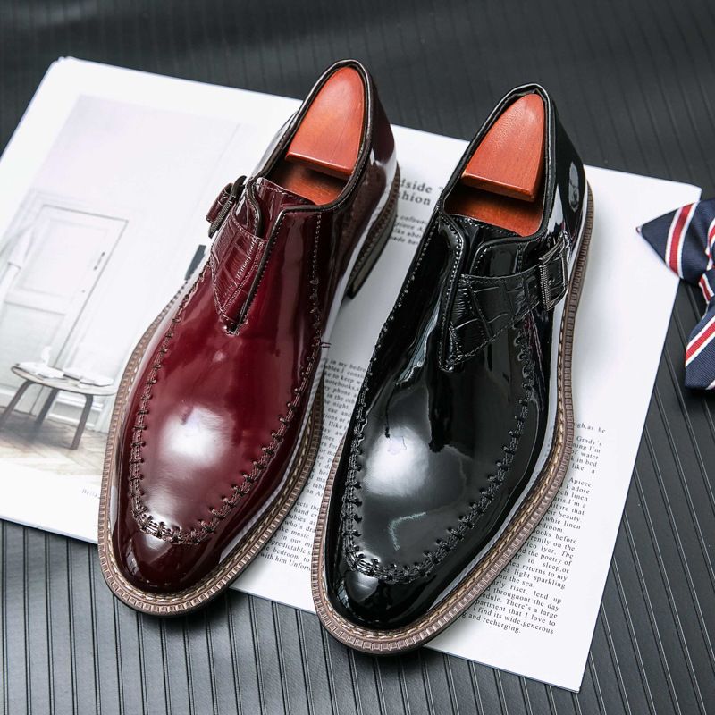 Shoes Men Large Breathable Pointed Trendy Leather Shoes Business Formal Men's Leather Shoes Microfiber Leather Shoes