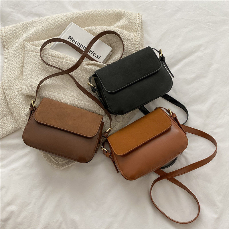 This year's popular small bag women's bag 2021 new fashion versatile simple single shoulder cross-body bag retro small square bag

