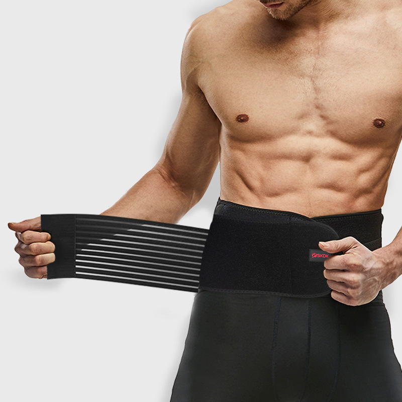H13 Stabilizing Lumbar Support Belt Lower Back Brace Dual Adjustable Straps Breathable Mesh Panels