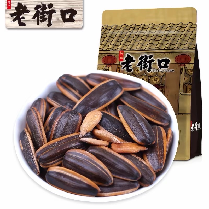 Laojiekou Guazi Snack Caramel Flavored Large Particle Sunflower Seed Casual SnackCaramel melon seeds