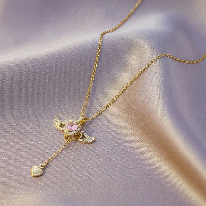 Necklace fashion premium feel colorfast Titanium Steel CRRSHOP women girl jewelry free shipping lover