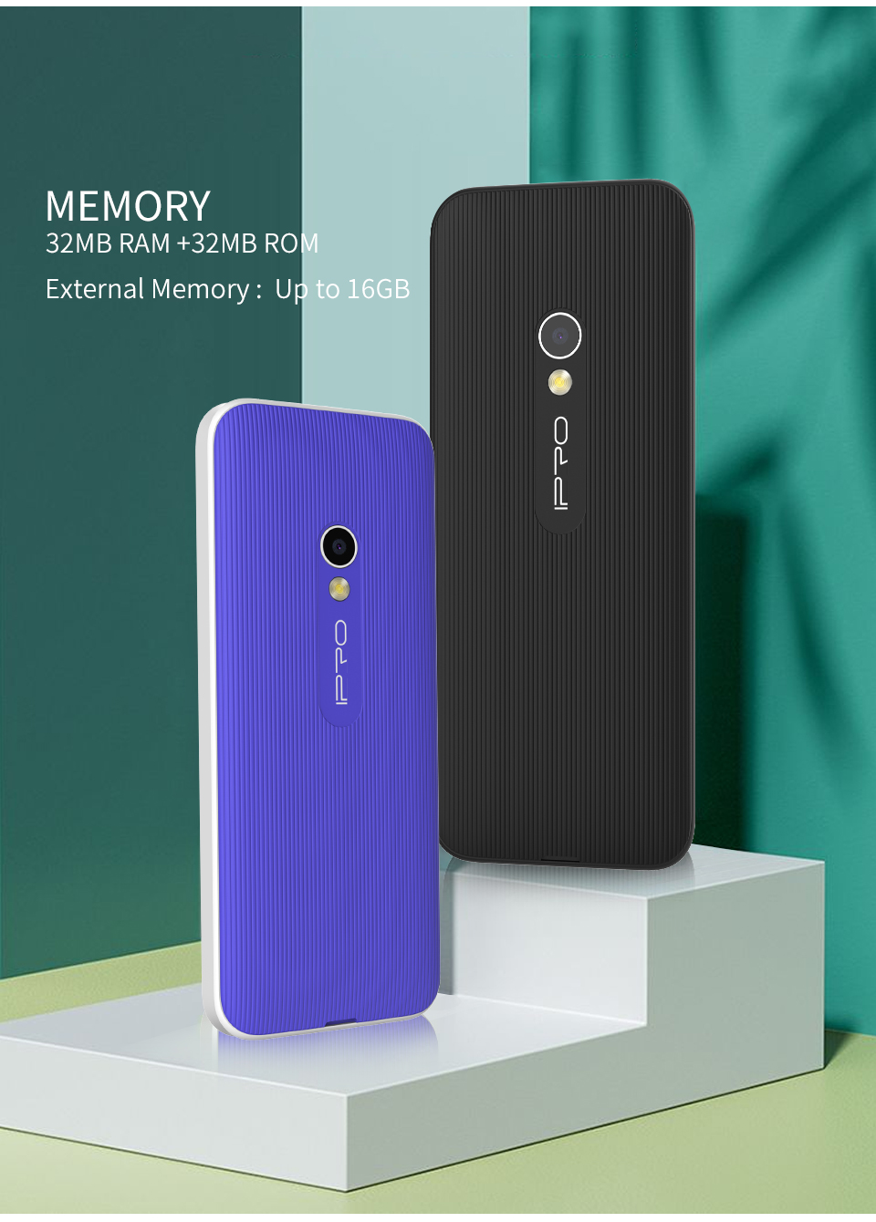 IPRO A29 2.8" 1400mAh Battery MP3 Player Dual SIM Flashlight inteligente Celulares 2G Celular Feature Phone