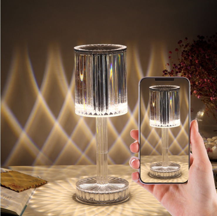 Diamond Table Lamp Acrylic Decoration Desk Lamps For Bedroom Bedside Bar Crystal Lighting Fixtures Gift LED Night Light