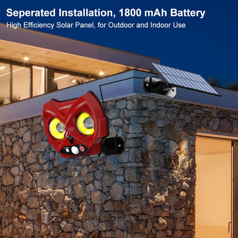 New solar powered lamp, owl lamp, outdoor garden decoration lamp, human body sensing street lamp, courtyard lamp, wall lamp
