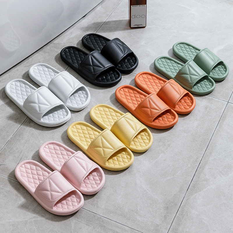JL13320 Women and Men Couples Bathroom Slippers for Indoor Use Non-Slip Soft and Comfortable Simple Slippers