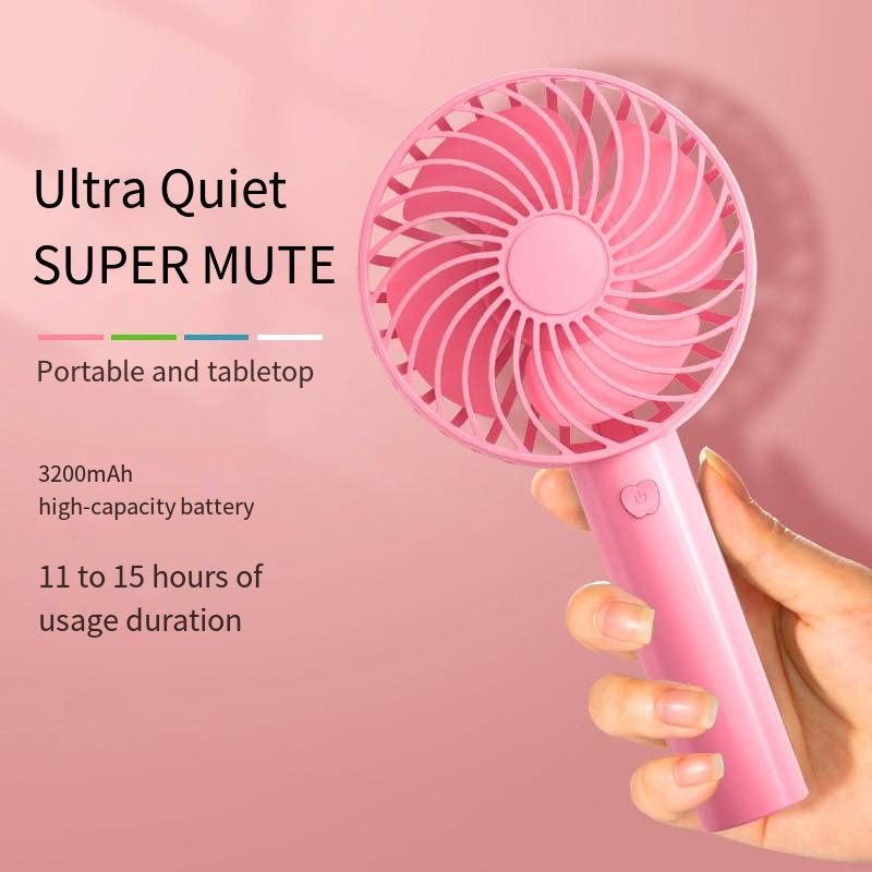 Portable Mini Cooling Fan Handheld Desktop Dual Use Compact Quiet Small Fan Outdoor Student Dorm Office Home Summer Essential
