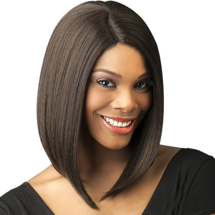 RM3395 Short Bob Wigs, 12" Straight Synthetic Colorful Cosplay Daily Party Wig for Women Natural As Real Hair