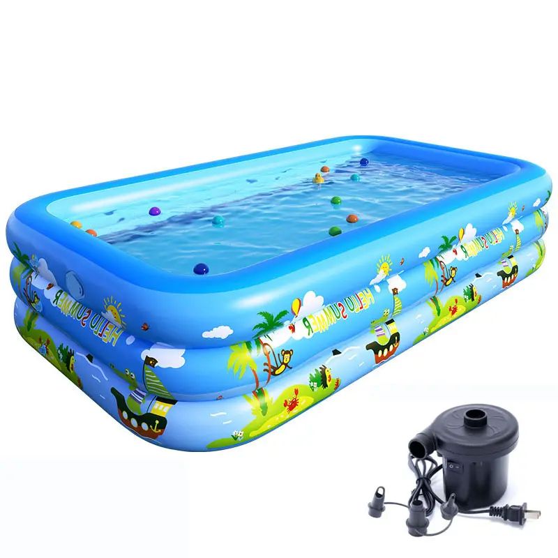 AUNONT PVC children's inflatable swimming pool home outdoor large family pool thickened plastic baby Baby Pool