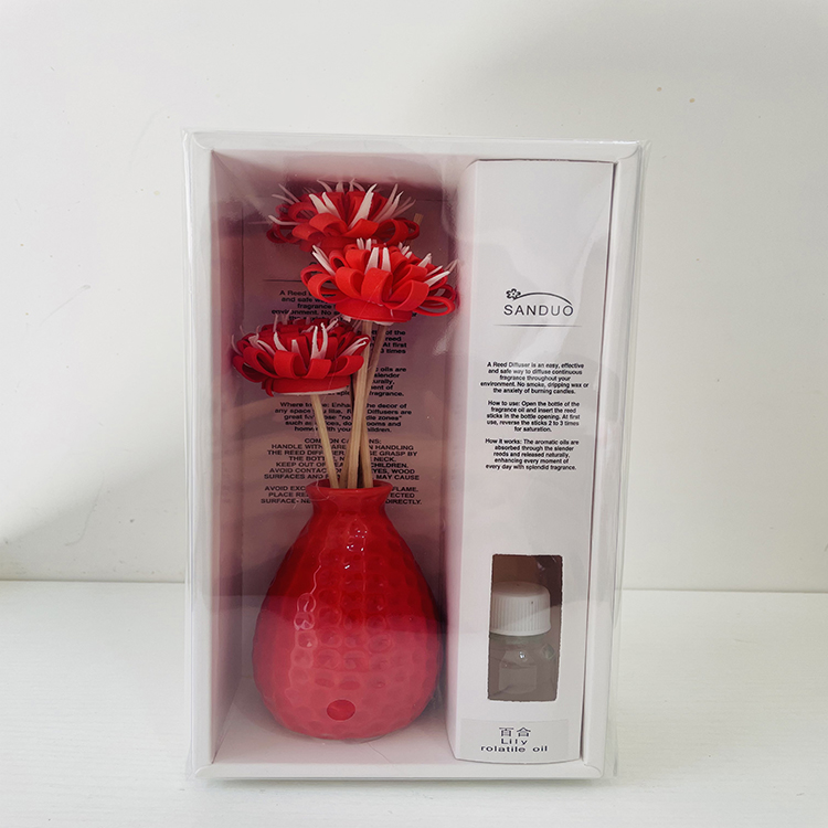 Dry Flower Essential Oil Air Diffuser with 10ml Essential Oil Ceramic Perfume Bottle Essential Oil Perfume Diffuser Set