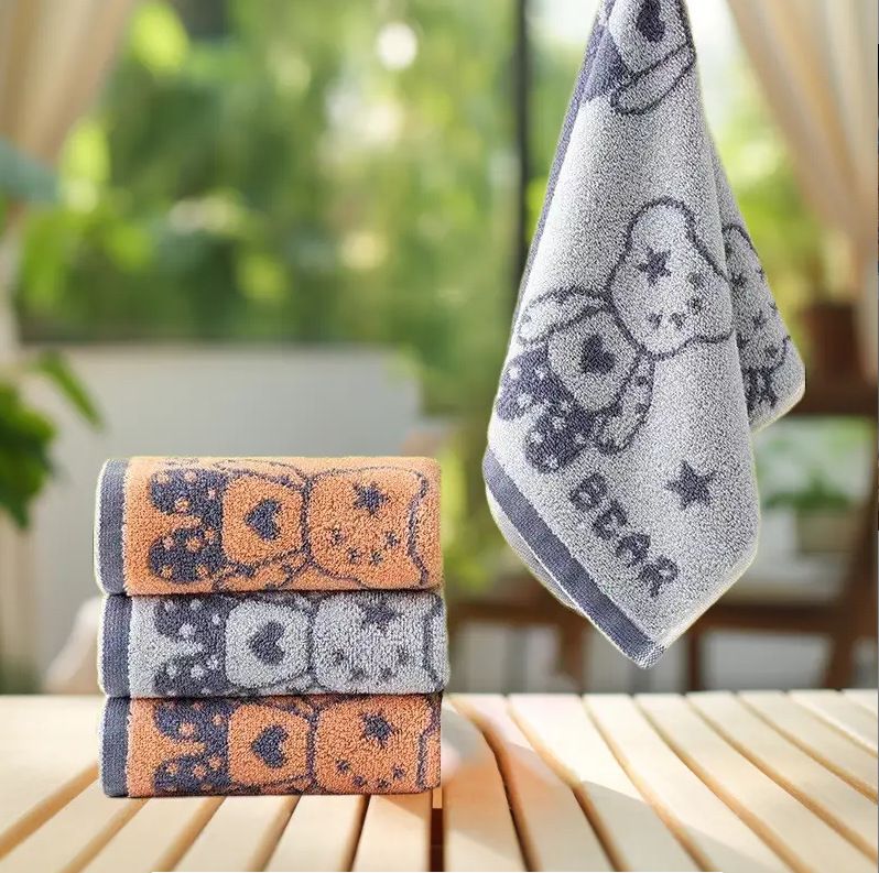 1978 Cotton Cartoon Towel, Absorbent and Breathable Face Towel