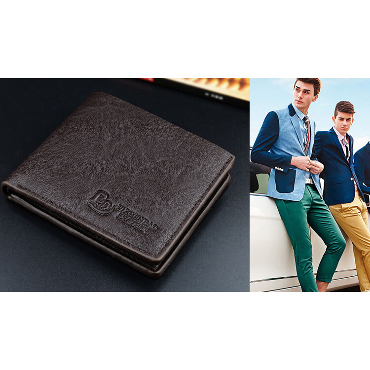 208 PU leather men's wallet with coin purse, zipper small purse, ultra-thin wallet, new design wallet