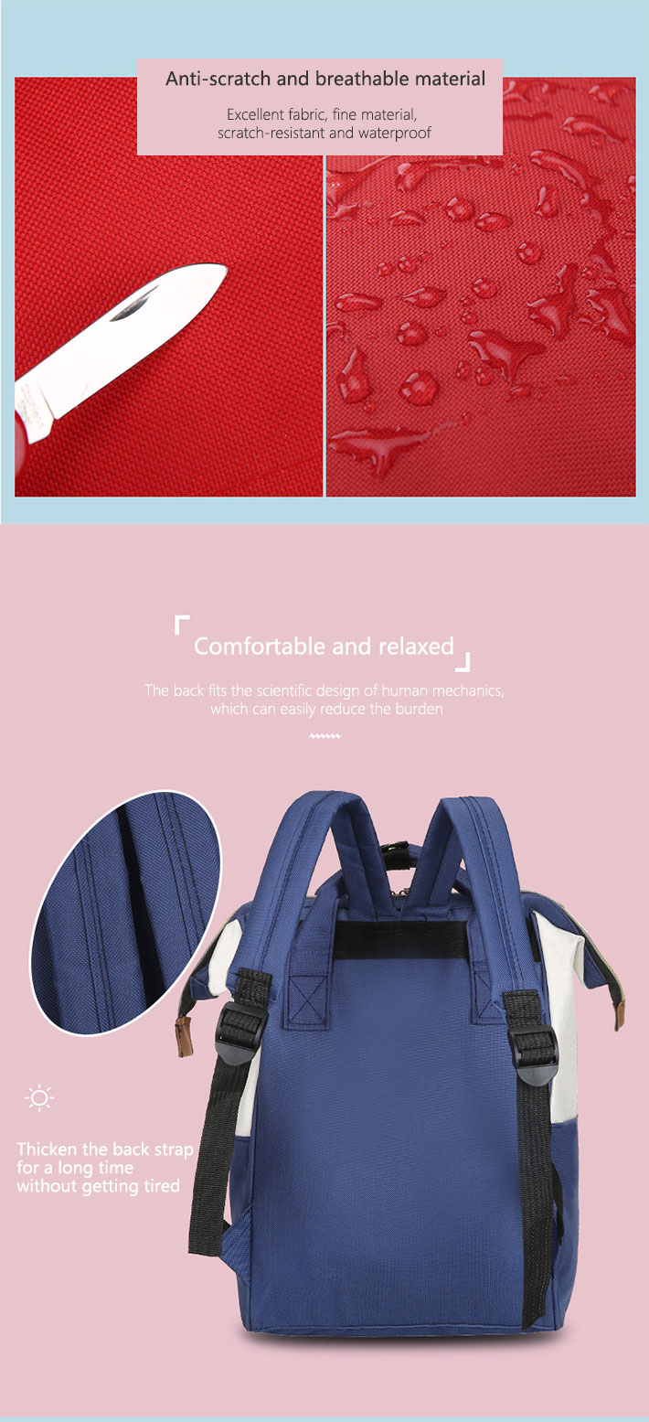 Conleke Waterproof Diaper Backpack - Multi-Function Baby Bag With Insulated Pockets