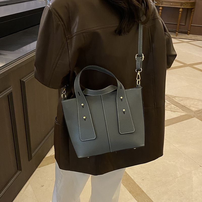 Miss DG 2025 new fashion texture bag casual trend large capacity shopping bag handbag