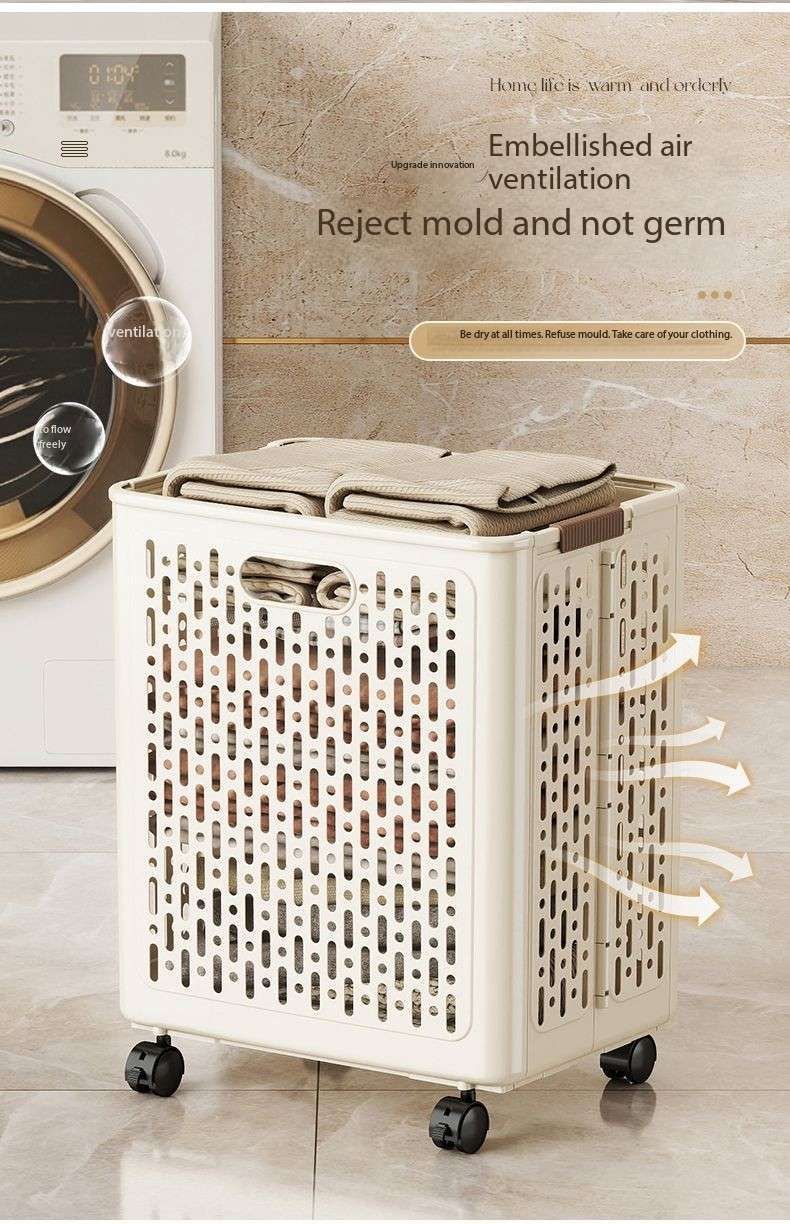 Dirty laundry basket with high aesthetic value, suitable for household use with large capacity and foldable bathroom and toilet storage basket