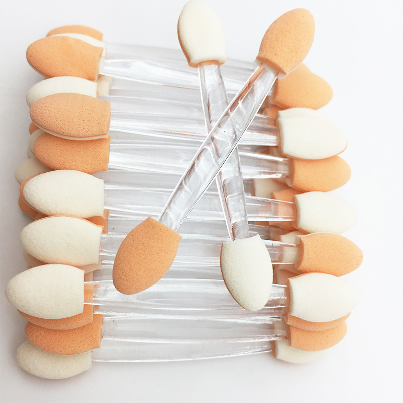 50/5PCS Disposable Eyeshadow Brush Dual Sided Sponge Nylon Kit Makeup Eye Shadow Brushes For Cosmetic Applicator Make up