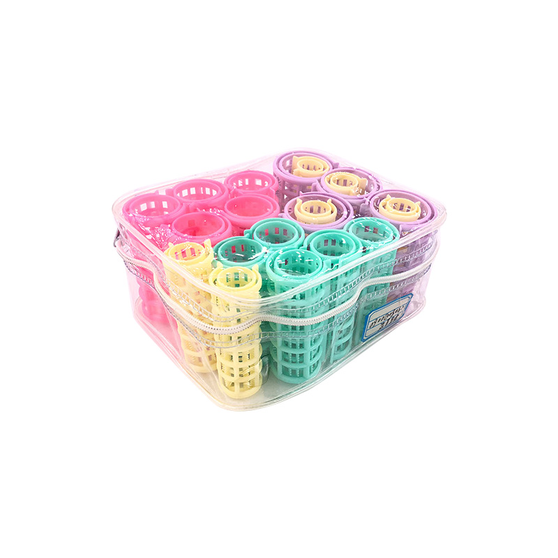 20 Pcs Snap on Hair Roller, Four Colors Fashion Plastic Hair Curler