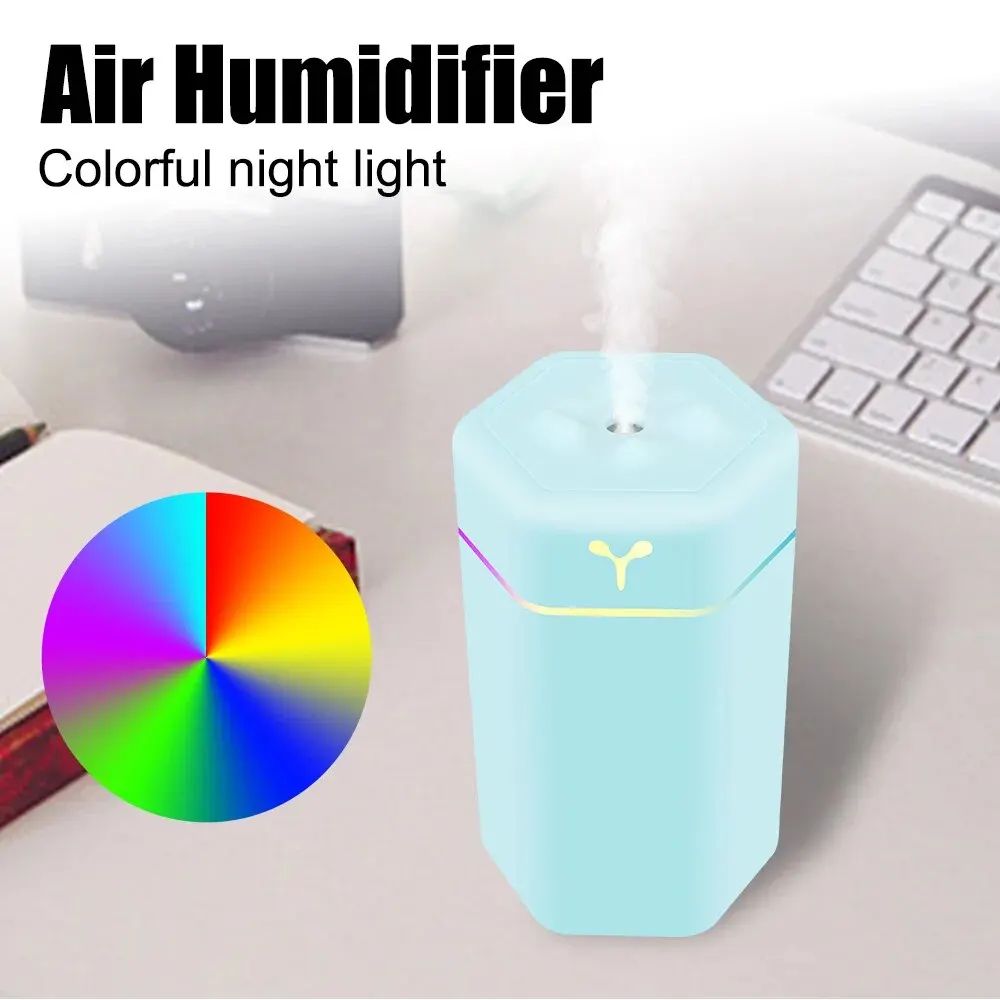 6Y Electric Air Humidifier with Colorful Night Light For Home Car Cool Mist Sprayer Portable USB Aroma Diffuser