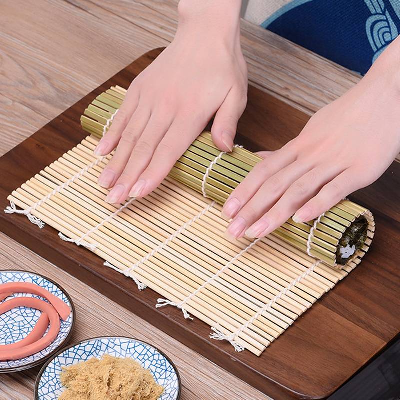 2366 1pcs 24cm*24cm Natural Bamboo Sushi Rolling Mat