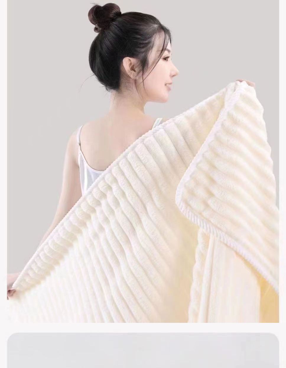 Extra Large Bath Towels 70 x 140 CM,30 x 60 CM, Coral Fleece, Larger & Lighter Weight, Quicker to Dry, Super Soft and Absorbent, Perfect for Bathroom, Pink