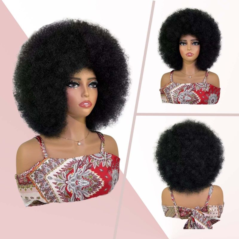 European and American wigs, explosive hair, high-temperature silk, wig head covers, small fluffy short curly hair wigs