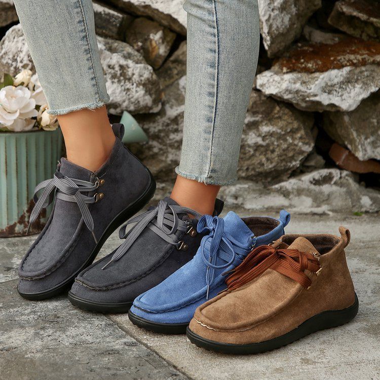 2025 spring summer foreign trade new style lace-up flat retro fashion all-go light casual shoes women