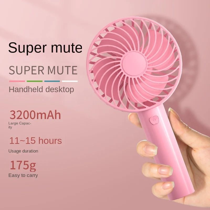 N9 Portable USB Rechargeable Fan Mini Handheld Air Cooling Fan Desktop Ventilation Fan with Base 3 Modes for Travel Outdoor Cooler