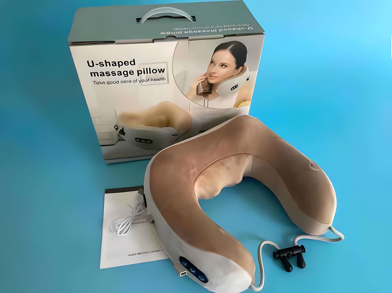 Kneading clip trapezius muscle kneading massage shawl cervical spine massage instrument neck knocking car household electric U-shaped pillow