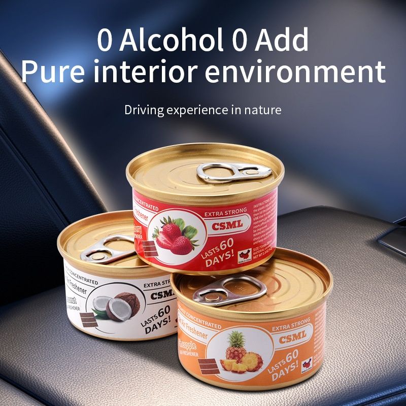 Wood Block Can Car Air Freshener, Solid Balm Car Perfume, Aromatherapy Decor Set, Portable Fragrance Ornament for Car and Home Use
