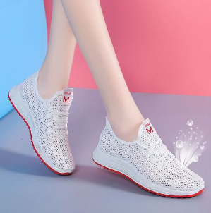 Fashion Breathable Mesh Sneakers - White