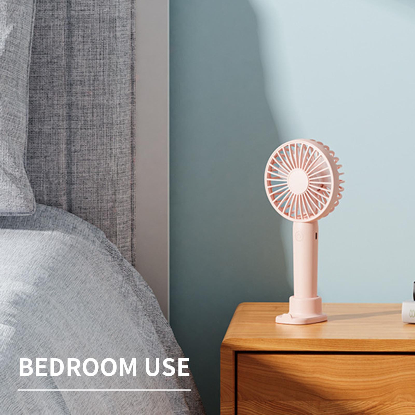 Desktop Natural Wind Mode Mini Portable Small Fan Quiet Rechargeable Office Desktop
